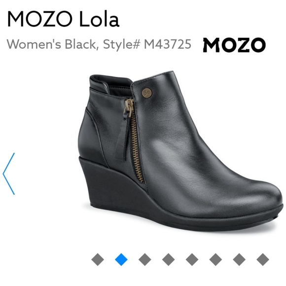 MOZO Shoes - MOZO Lola Black Leather Ankle Boot Size US 7